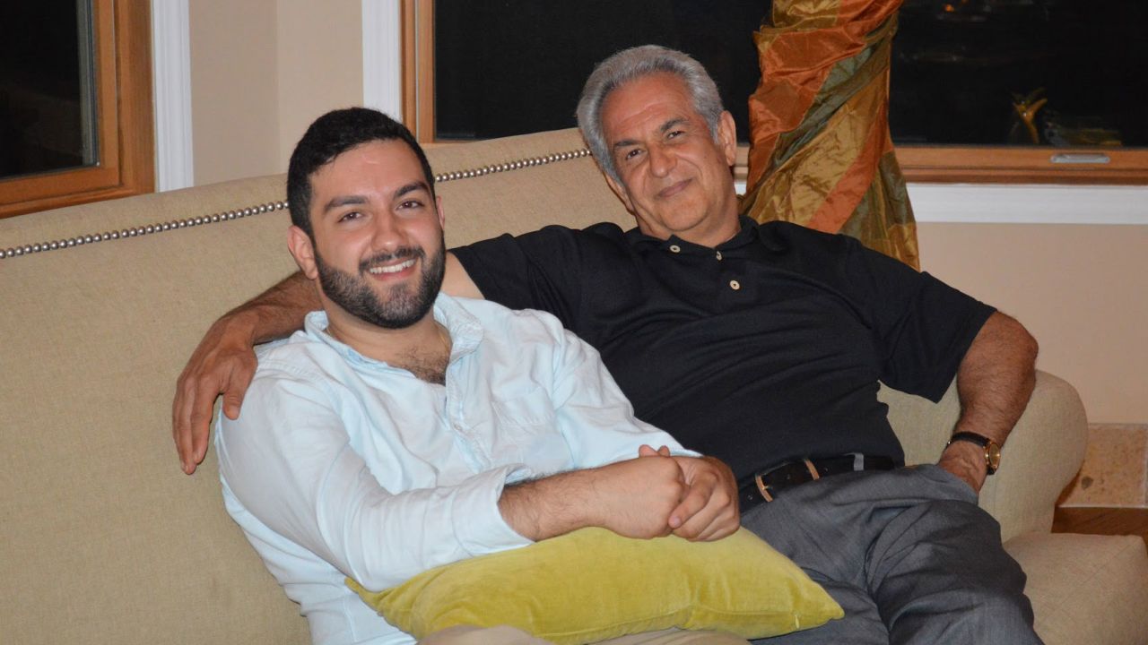 Bijan Ghaisar, left, with his father, James.