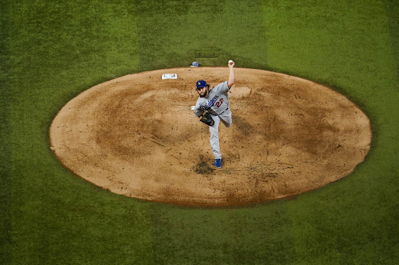 Dodgers pitching ace Clayton Kershaw was the starting pitcher against the Rays in Game 5 and earned his second win of the Series. 