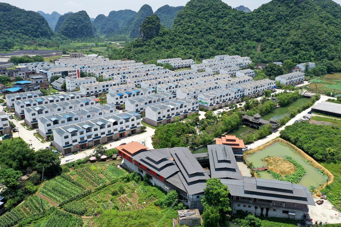 An aerial view of Liuzhou's luosifen factories.