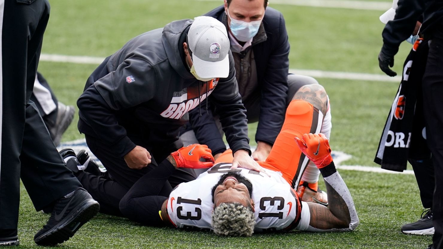 Odell Beckham Jr suffered a torn ACL and will miss the rest of the season.