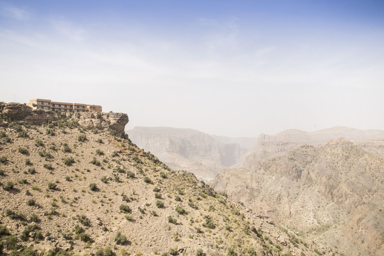 <strong>Hanging tough: </strong>At 6,000 feet above sea level, Anantara Al Jabal Al Akhdar overlooks Oman's rugged, mountainous landscape.