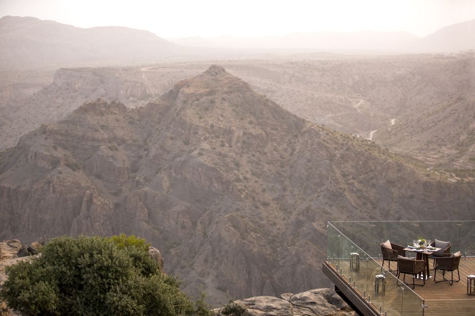 <strong>Peaks and valleys: </strong>Dining amongst the mountains at the Anantara is a singular experience. The late Princess Diana stood on this platform in 1986.