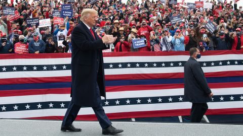 President Trump at a  campaign rally at Lancaster Airport in Lititz, Pennsylvania, October 26, 2020. 