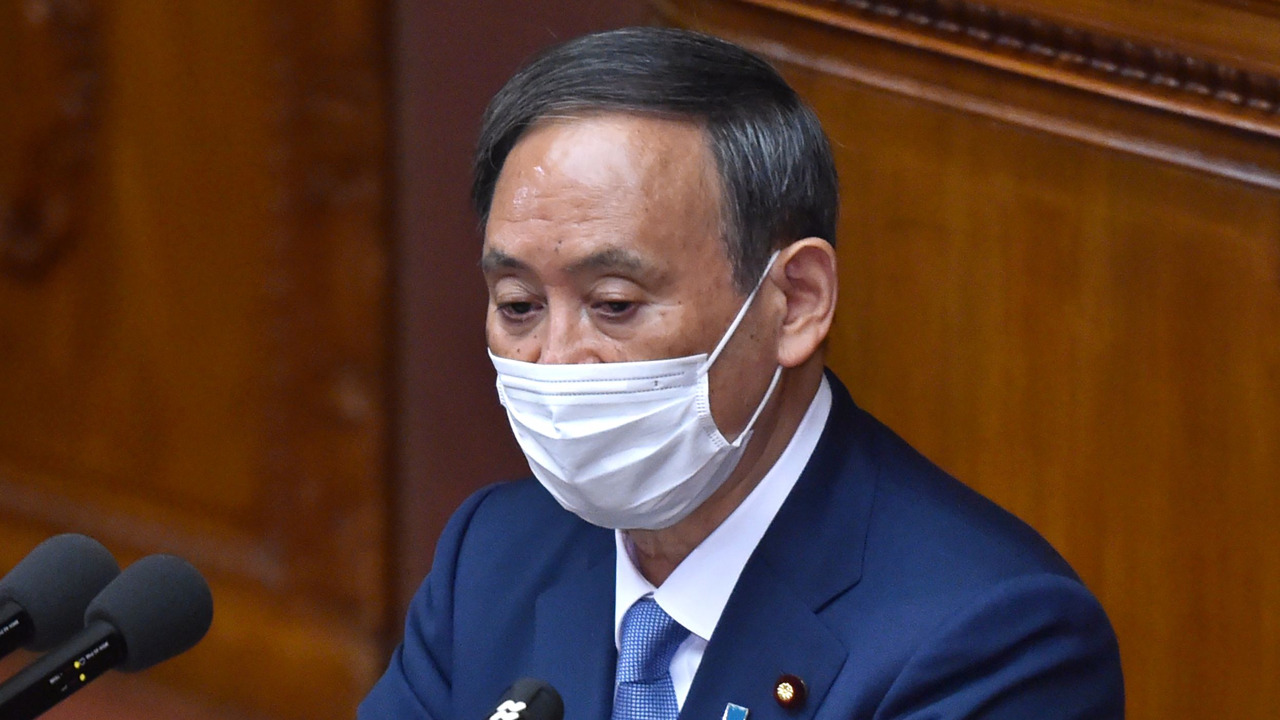 Japan's Prime Minister, Yoshihide Suga, unveils his climate policy in Parliament on Monday.