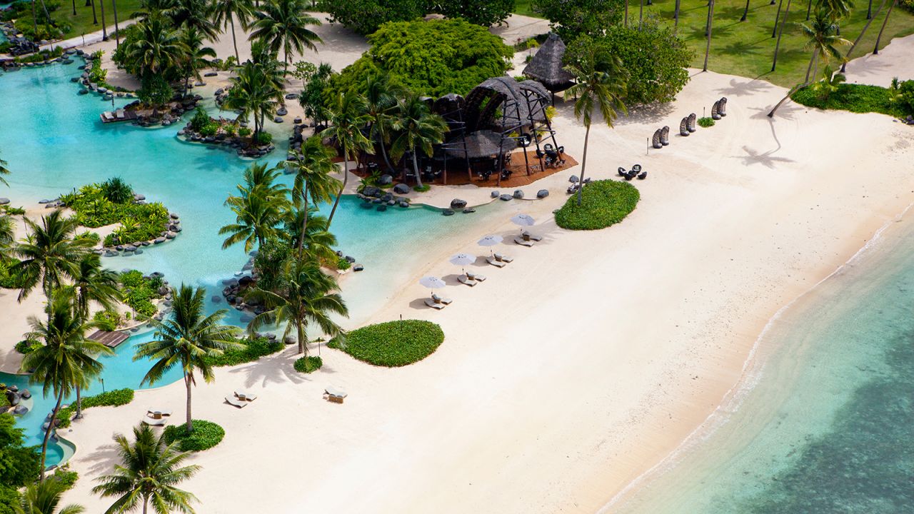 The Laucala Private Island Resort offers more than 3,000 acres of coconut plantations, beaches and mountains.