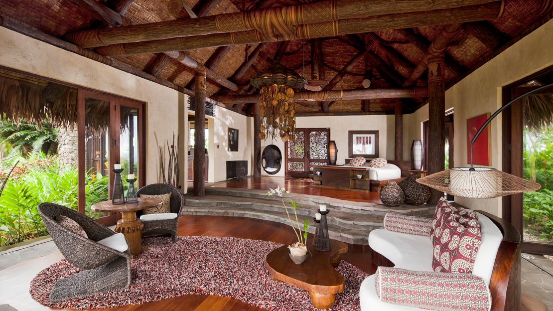 A look inside one of the villas at the Laucala Private Island Resort.