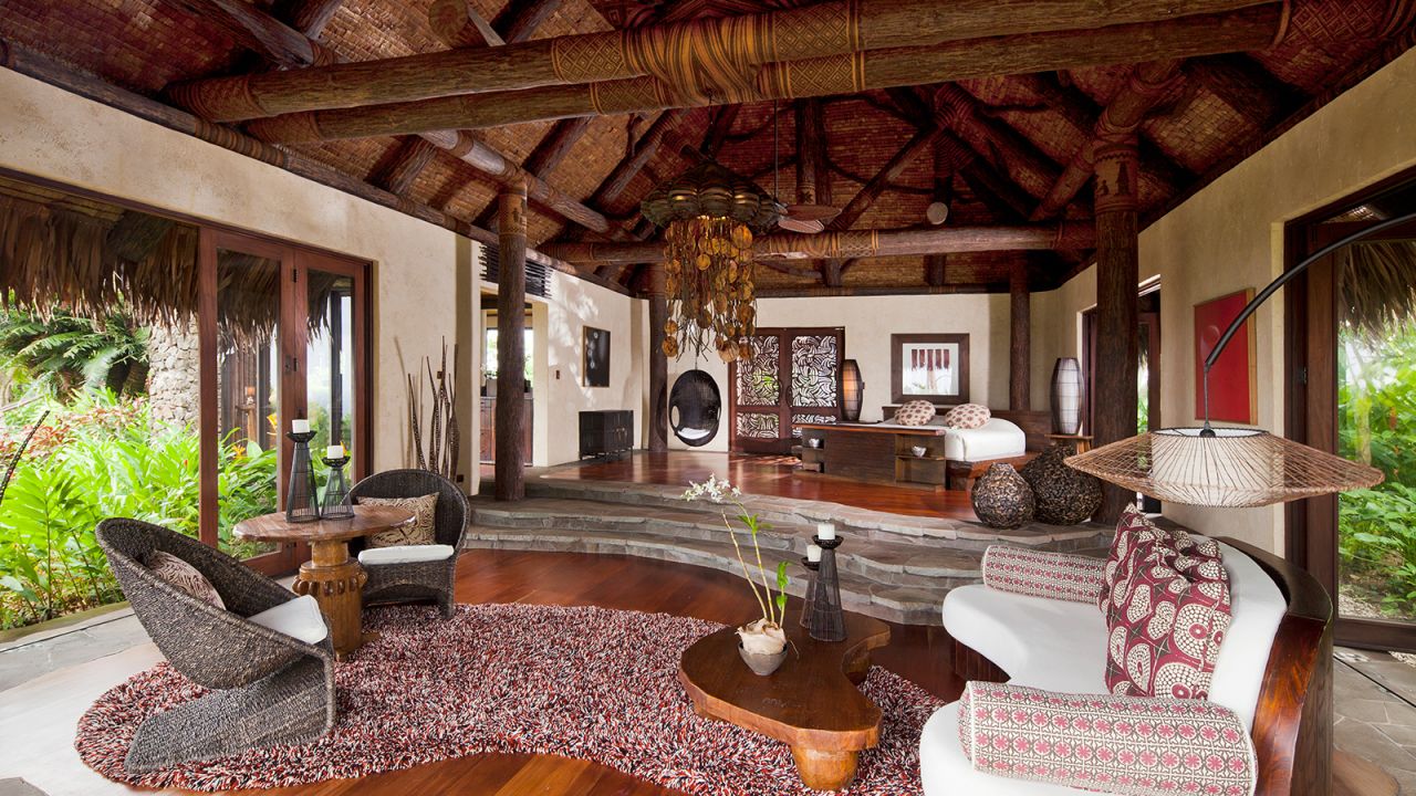 A look inside one of the villas at the Laucala Private Island Resort.