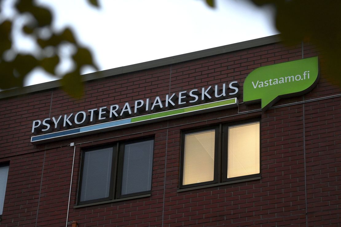 Psychotherapy center Vastaamo's office in the Malmi district of Helsinki on October 26.