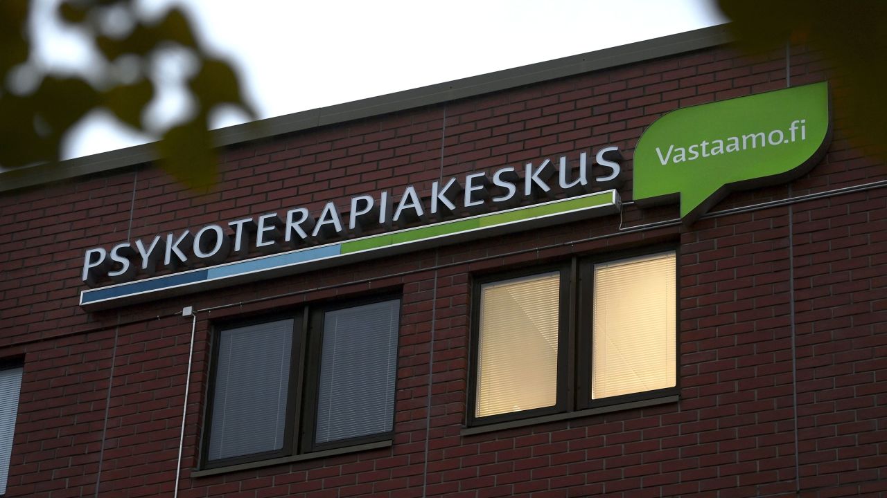 Psychotherapy center Vastaamo's office in the Malmi district of Helsinki on October 26.