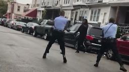 This video still shows a fatal police-involved shooting Monday in West Philadelphia that left a man dead.  
