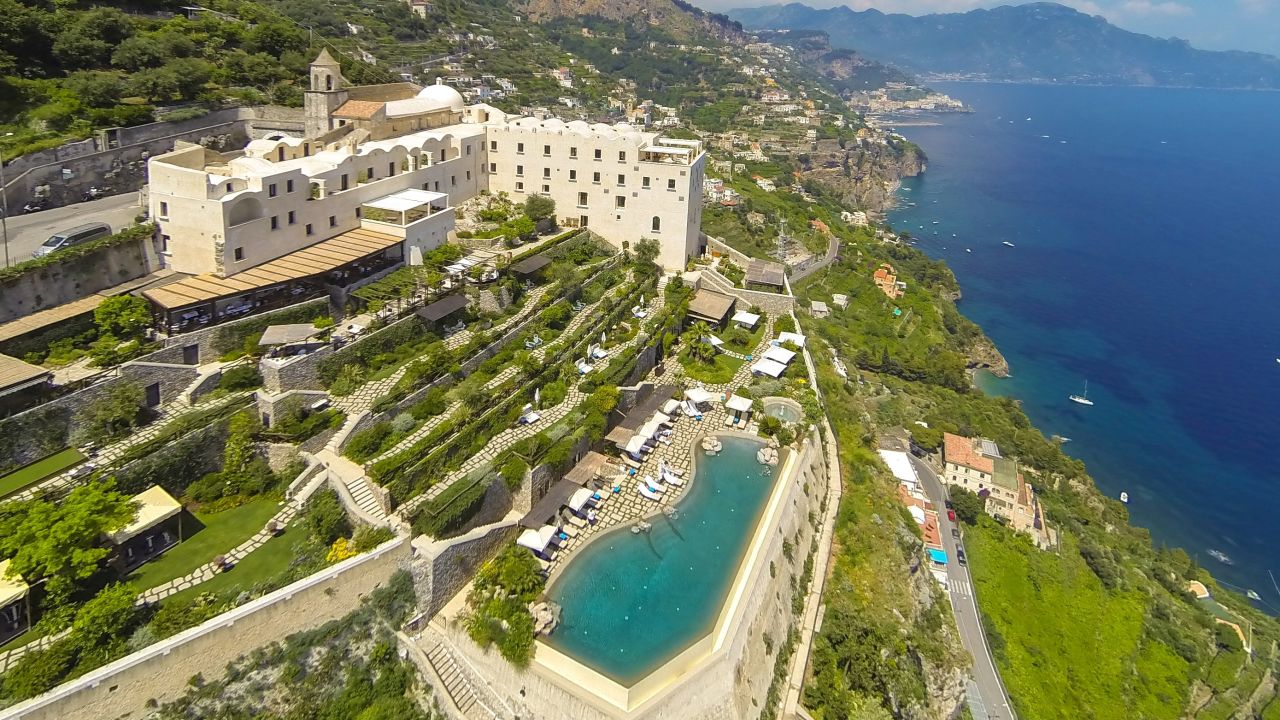 <strong>The good life: </strong>On the Amalfi coast of Italy the imposing Monastero Santa Rosa Hotel & Spa is a former monastery. 