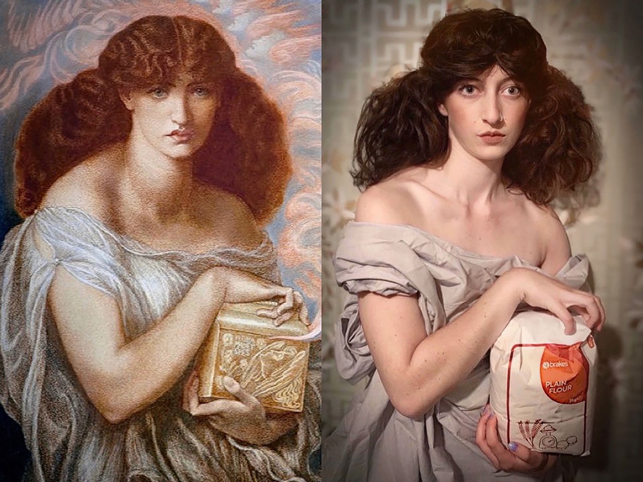 Dante Gabriel Rossetti, "Pandora," 1879; Re-creation: Isabella Beatrix Thompson / @Bellatrix94