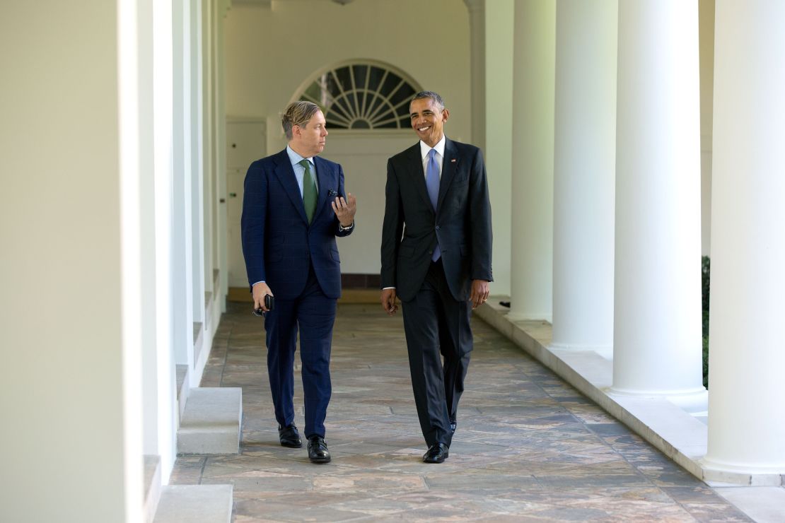 President Barack Obama and Michael S. Smith pictured at the White House in 2015.
