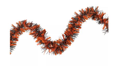 Northlight Orange and Black Halloween Tinsel Garland