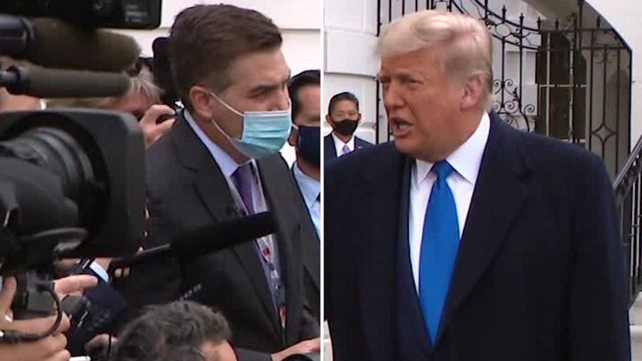 Jim Acosta President Donald Trump split