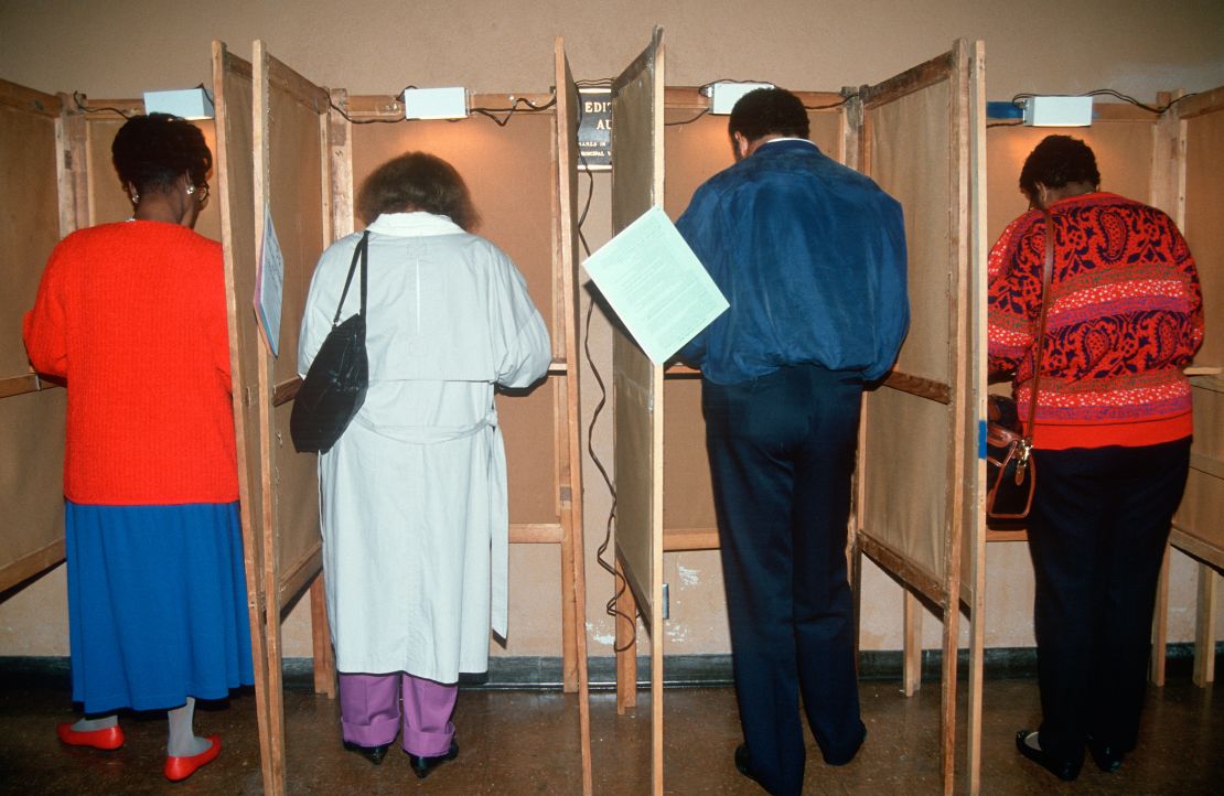 Voters casting their ballots in November 1994 in Los Angeles.