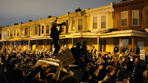 Hundreds of demonstrators marched in West Philadelphia over the death of Walter Wallace Jr., a Black man killed by police in Philadelphia on Monday.