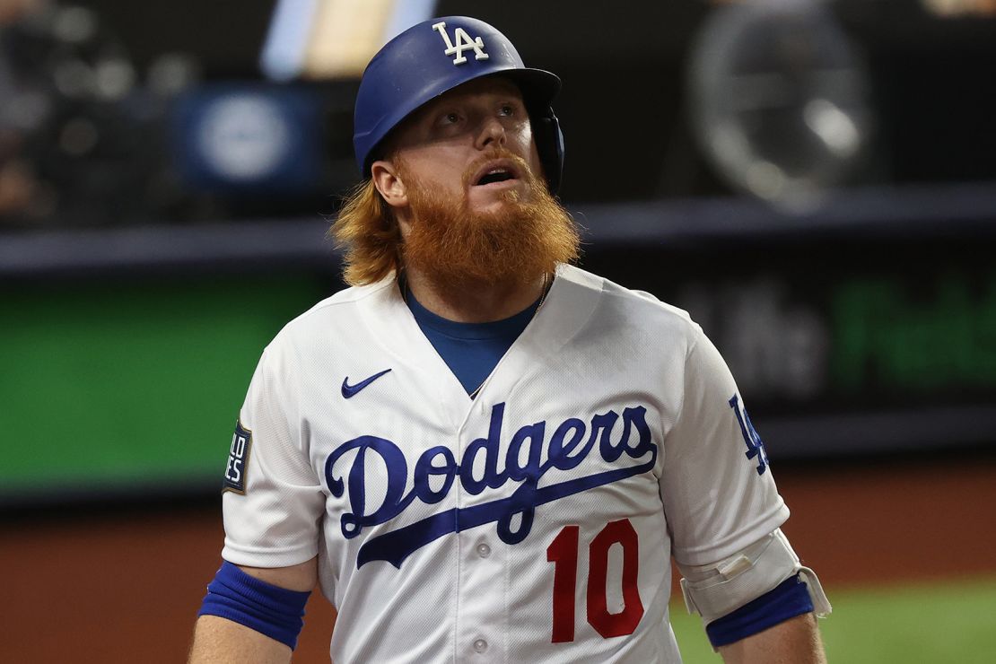 Justin Turner of the Los Angeles Dodgers. He hit a crucial home run in Wednesday's wild card game.
