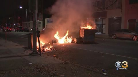 Fires were set in Philadelphia after the police killing of Walter Wallace Jr.