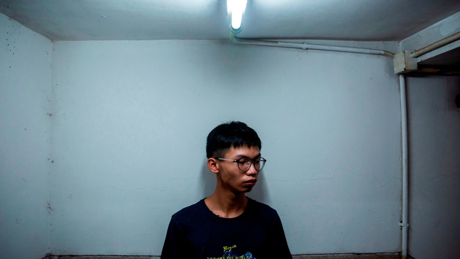 Hong Kong activist Tony Chung seen in August 2020. He was detained on October 27 under the city's national security law. 
