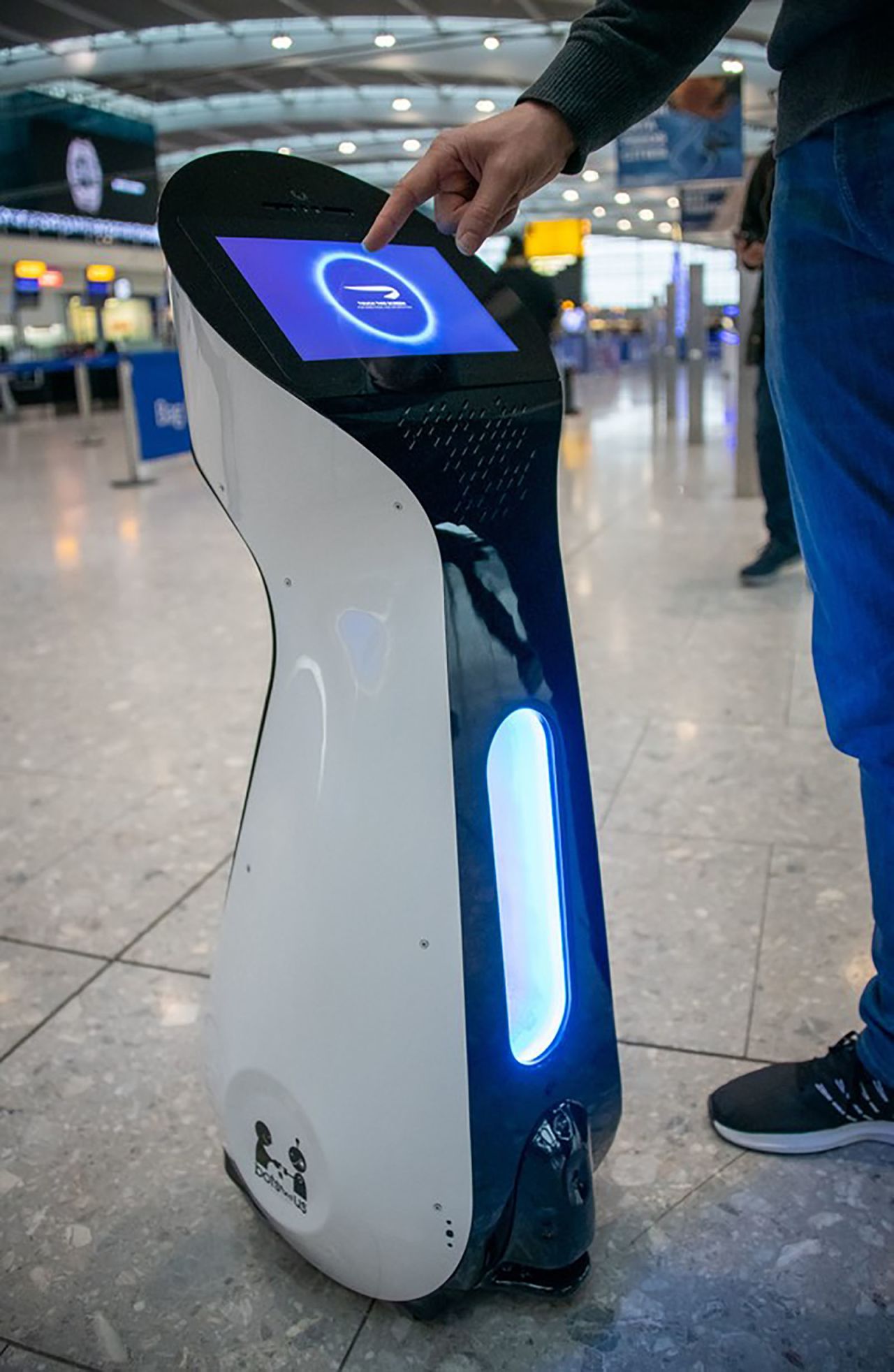 <a href="https://edition.cnn.com/travel/article/airports-future-technology/index.html" target="_blank">British Airways is trialing autonomous robots</a> at Heathrow Terminal 5. The robots, developed by technology company BotsAndUs, can interact with passengers in multiple languages and have the ability to answer thousands of questions including those related to real-time flight information. Thanks to geo-location technology, they can move around the terminal and walk customers to areas such as the Special Assistance desk.