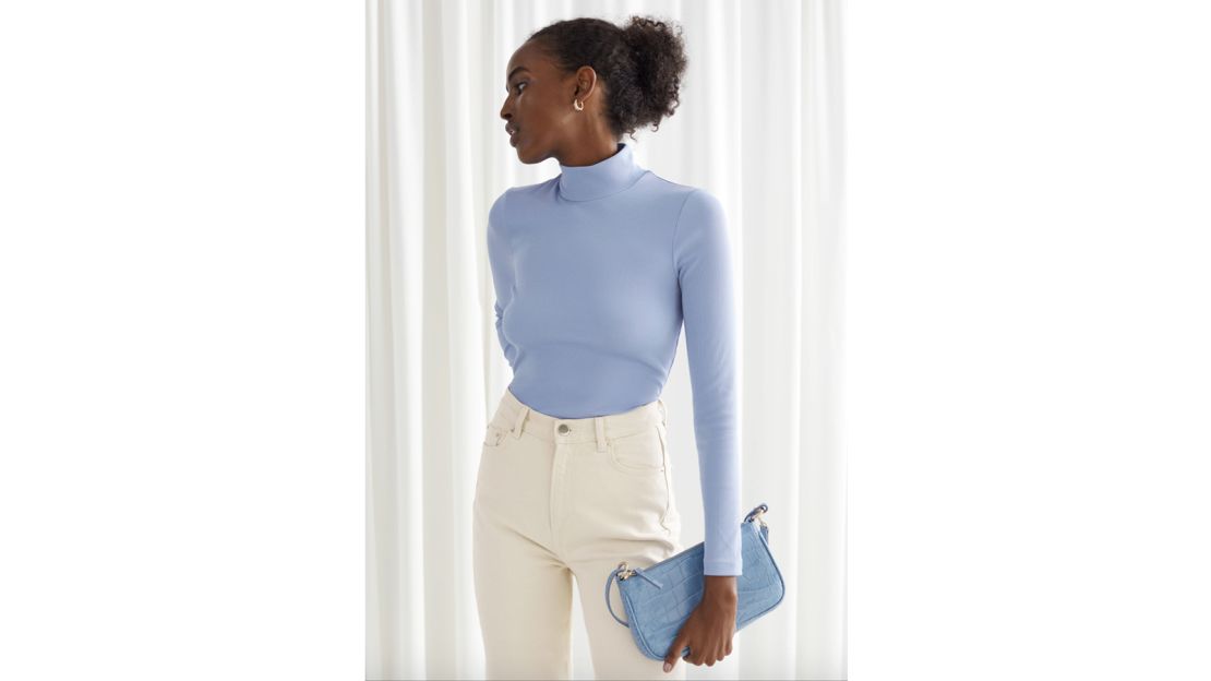 Long-Sleeve Turtleneck Top