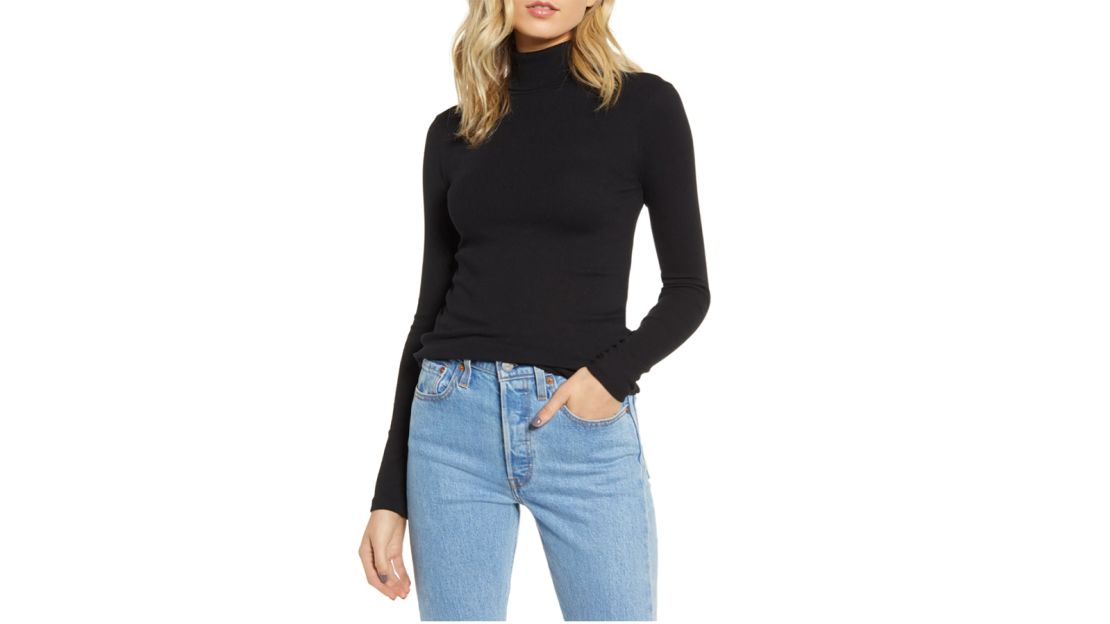 BP Turtleneck Ribbed Top