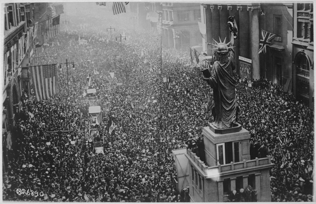 The announcing of the armistice on November 11, 1918, was the occasion for a grand celebration in Philadelphia. Thousands of attendees were infected with influenza. 