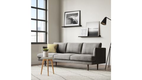 All Modern Norah Velvet 84-Inch Recessed Arms Sofa