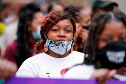 Tamika Palmer, Breonna Taylor's mother, marches with Black Lives Matter protesters in Louisville in September.