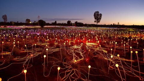 2BKY8G8 Field of Light, Uluru, Northern Territory, Australia