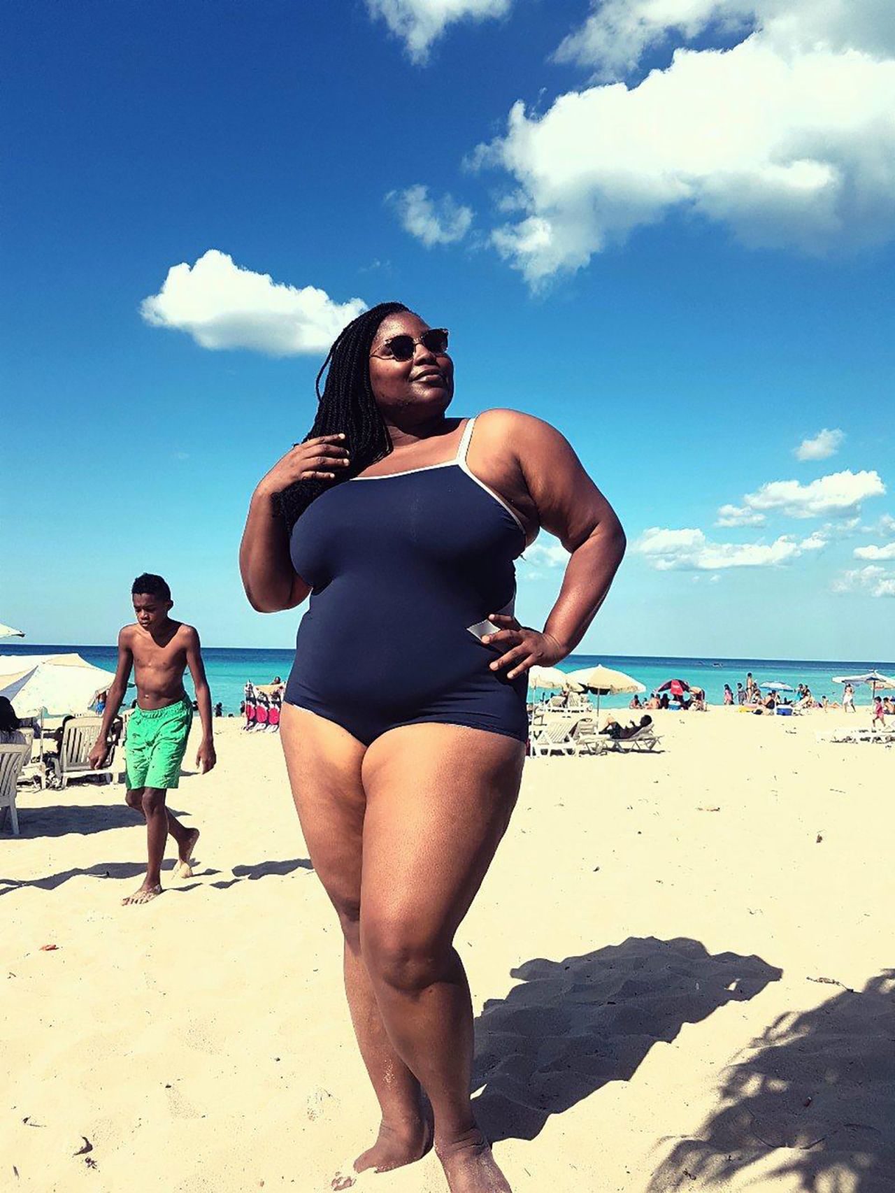 The image of Wana Udobang on a beach in Cuba that went viral