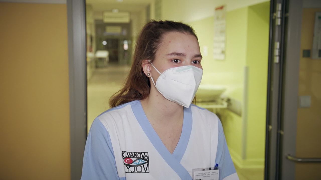 Barbara Sasova, 18, is a nurses' assistant at a hospital in eastern Czech Republic.