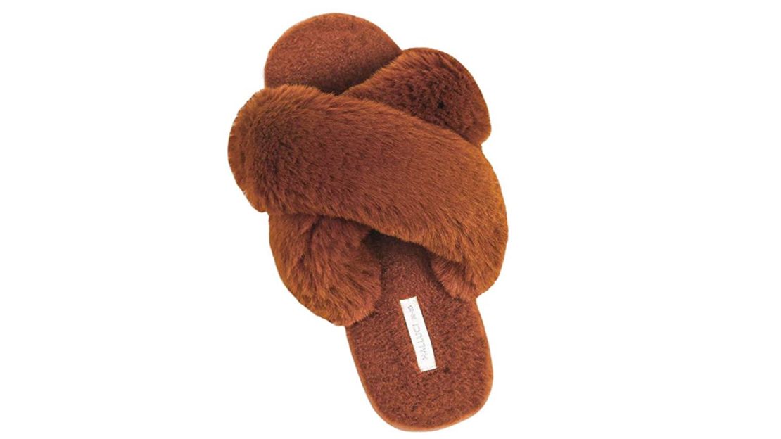 Halluci Cross Band Soft Plush Fleece Slippers