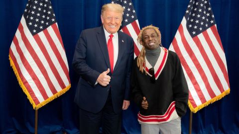 President Donald Trump met with rapper Lil Wayne in Miami on Thursday. Lil Wayne praised the president in a tweet. 