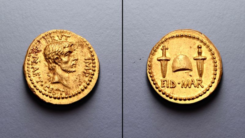 An ultra rare coin celebrating Julius Caesar s assassination sells