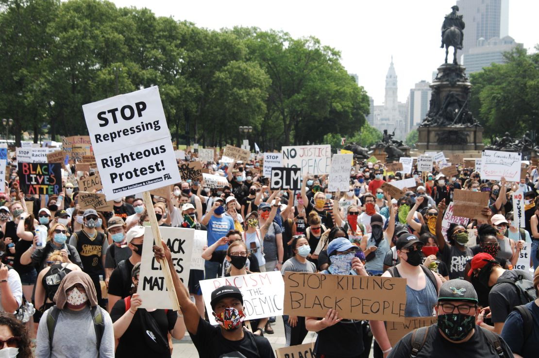 Philadelphians attended large rallies in June to demand justice for George Floyd.