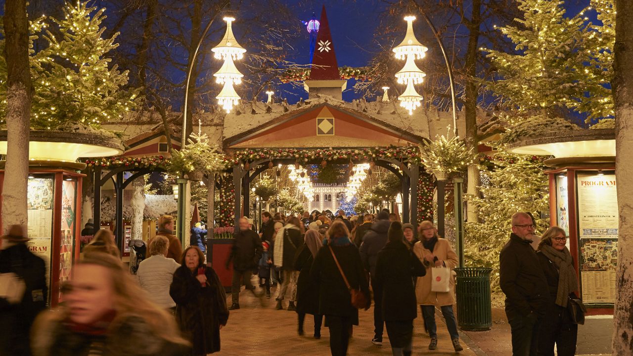 <strong>Christmas in Tivoli, Denmark: </strong>This Danish amusement park and pleasure garden is a special place to visit year-round, but it's even more alluring at Christmas.