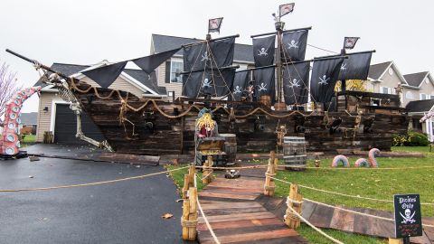The pirate ship after it was completed.