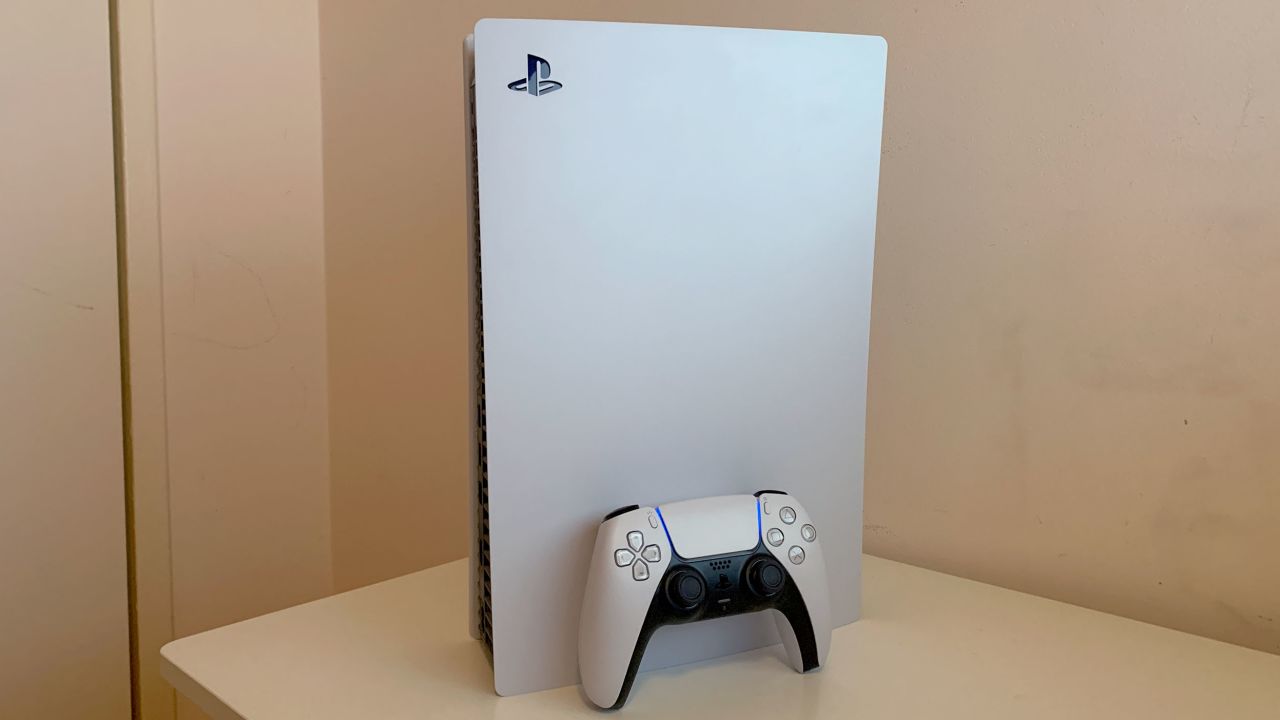 The PlayStation 5 and its new controller.