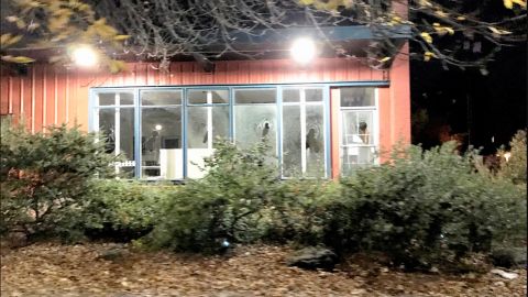 Portland Police said windows were broken at several businesses on October 31, 2020.