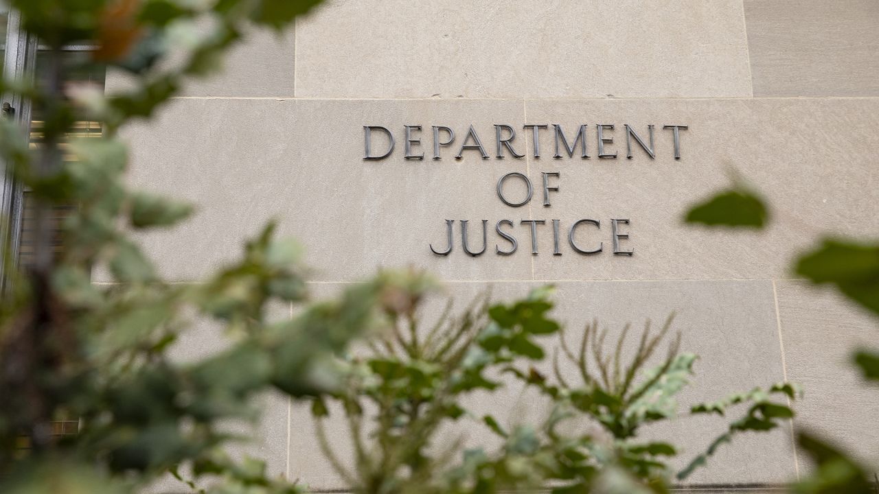 The Justice Department building on a foggy morning on December 9, 2019 in Washington, DC.