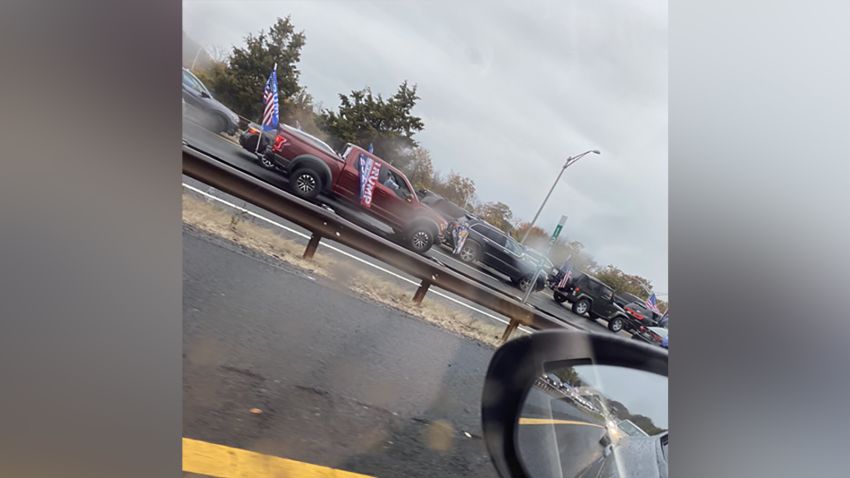 Trump car rally stops traffic in NJ