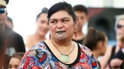 Minister for Maori Development Nanaia Mahuta looks on during centenary celebrations at Ratana Church on November 7, 2018 in Ratana, New Zealand. 