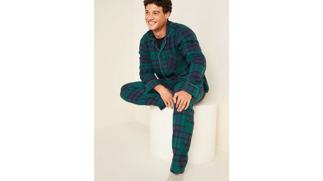 Plaid Flannel Pajama Set for Men