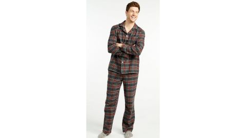 Fubotevic Mens Loose Fit Cotton Fall & Winter Plaid Print 2 Piece Suits Cozy Sleepwear Homewear Pj Set 