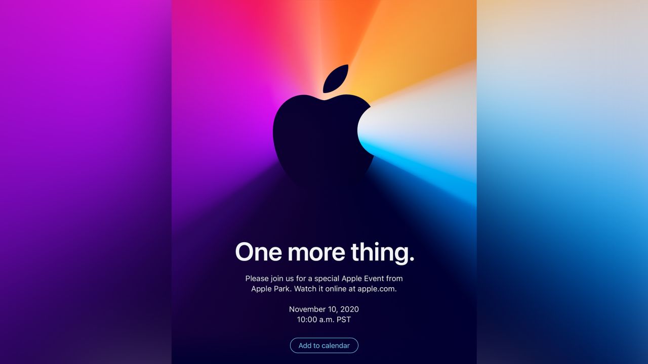 Apple gave no hints about what it will reveal during the upcoming event, teased with the tag line "One more thing." 