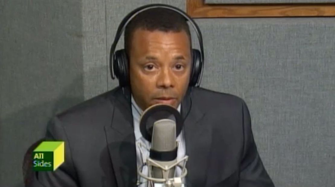 Officer Karl Shaw appears on a local Columbus radio show in August 2016.