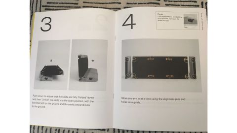 The instructions to put together the Burrow couch 