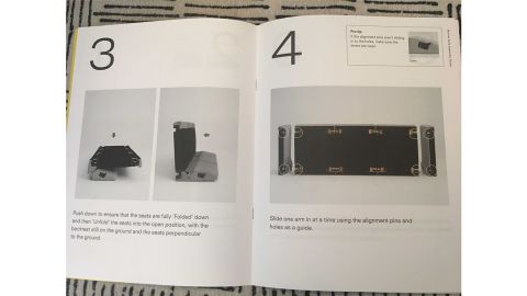 The instructions to put together the Burrow couch